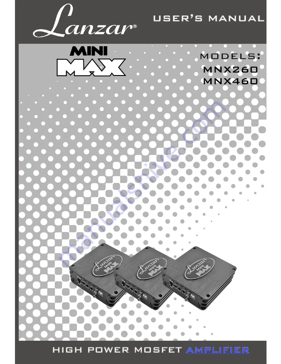 Lanzar MNX260 User Manual Download Page 1