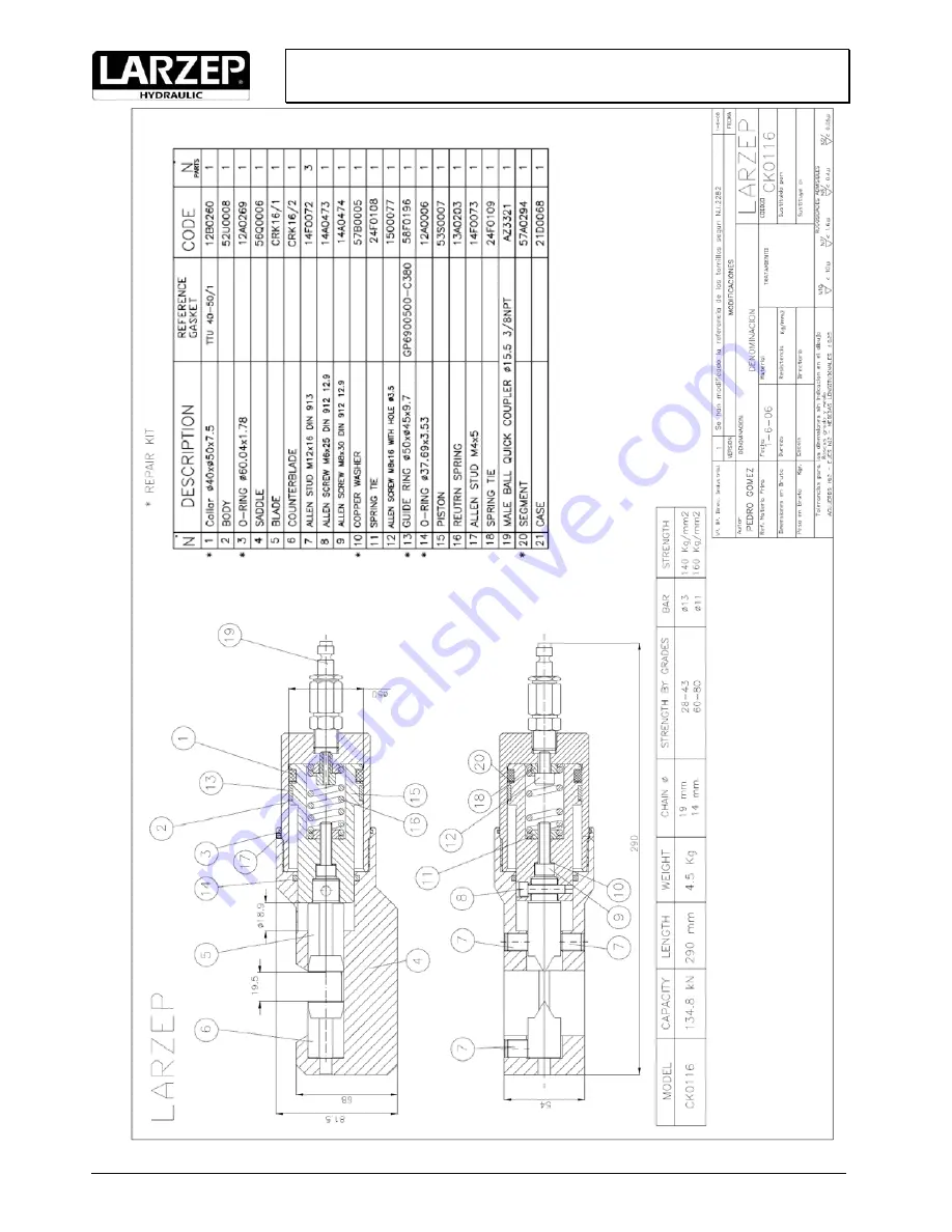 Larzep CK0116 Скачать руководство пользователя страница 5