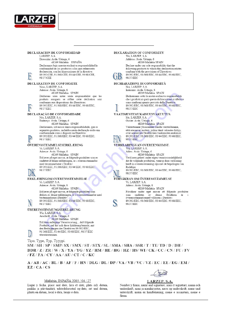 Larzep VA1225 Instruction Manual Download Page 6