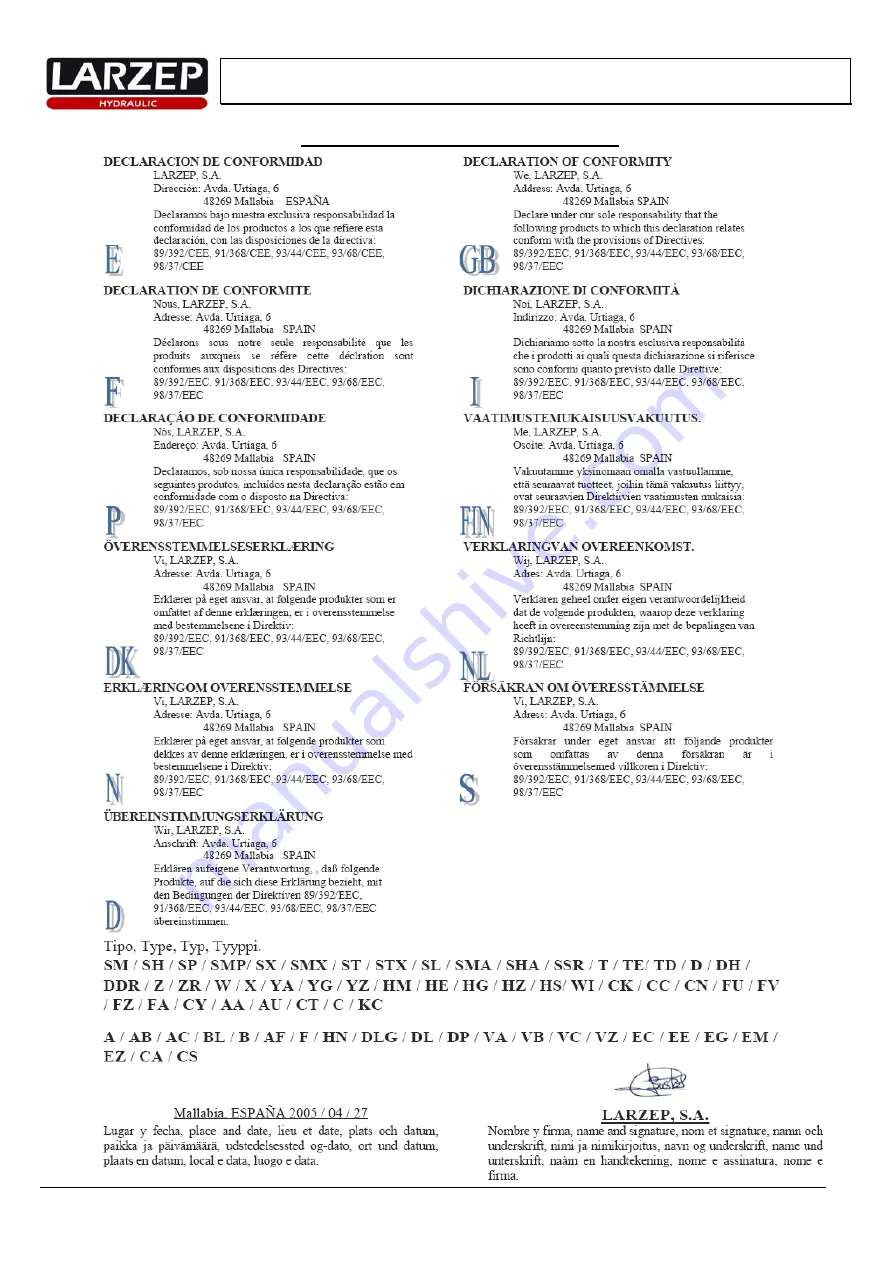 Larzep VC1536 Instruction Manual Download Page 5