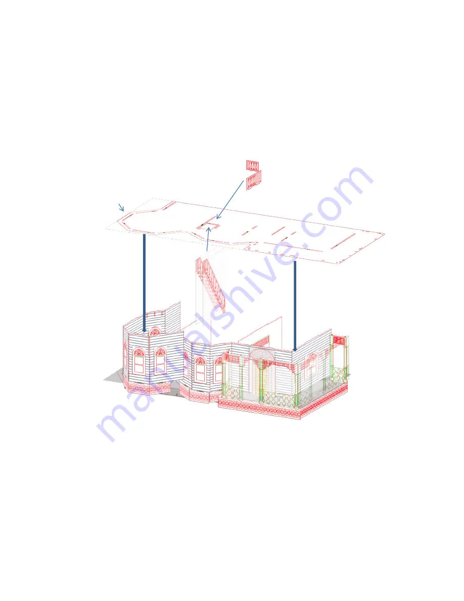 Laser Dollhouse Designs Gothic Leon Victorian Assembly Instructions Manual Download Page 11