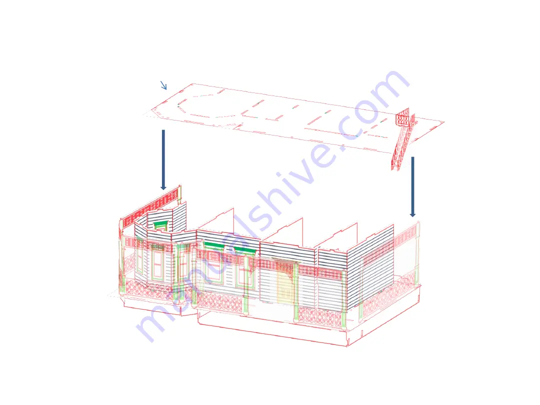 Laser Dollhouse Designs Victorian Farmhouse Assembly Instructions Manual Download Page 10