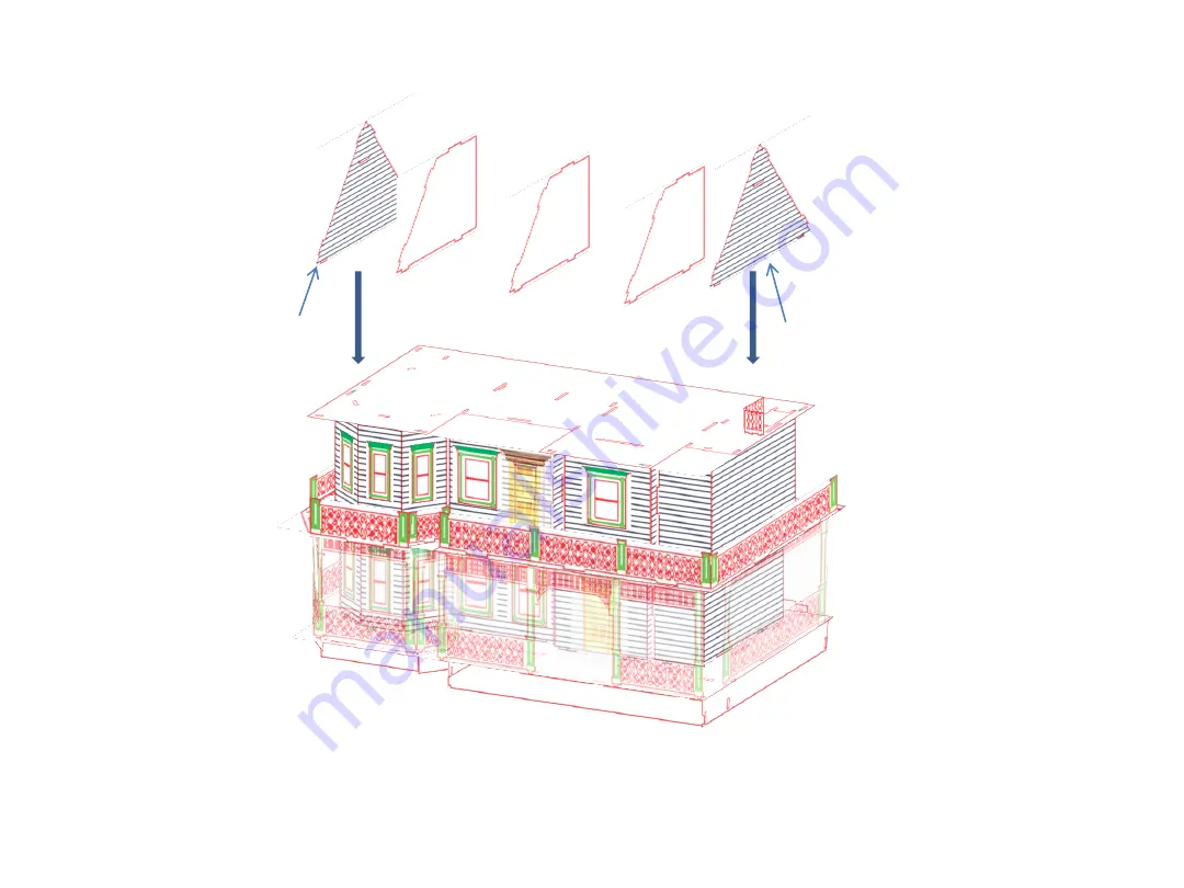 Laser Dollhouse Designs Victorian Farmhouse Assembly Instructions Manual Download Page 19