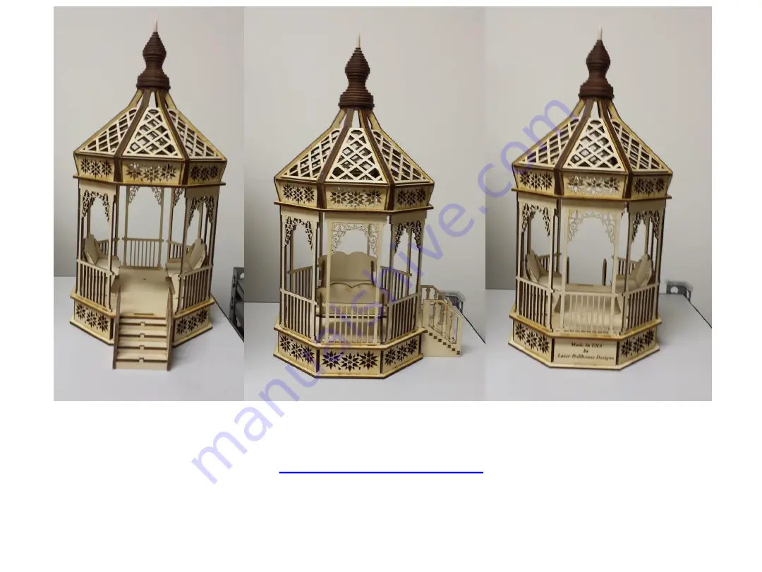 Laser Dollhouse Designs Victorian Gazebo II Скачать руководство пользователя страница 13