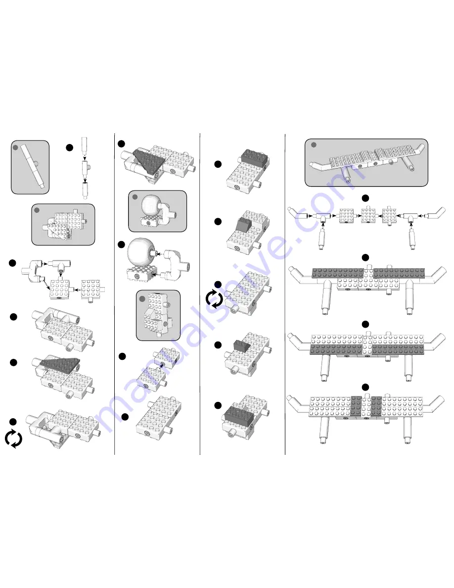 Laser Pegs C1200 HELICOPTER AGES 5+ Assembly Instructions Manual Download Page 6