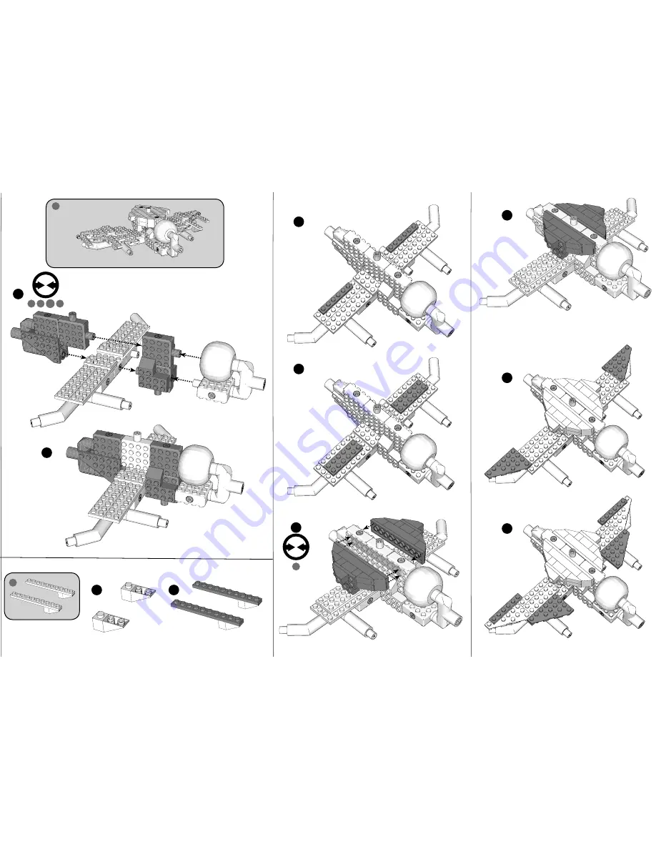 Laser Pegs C1200 HELICOPTER AGES 5+ Assembly Instructions Manual Download Page 7