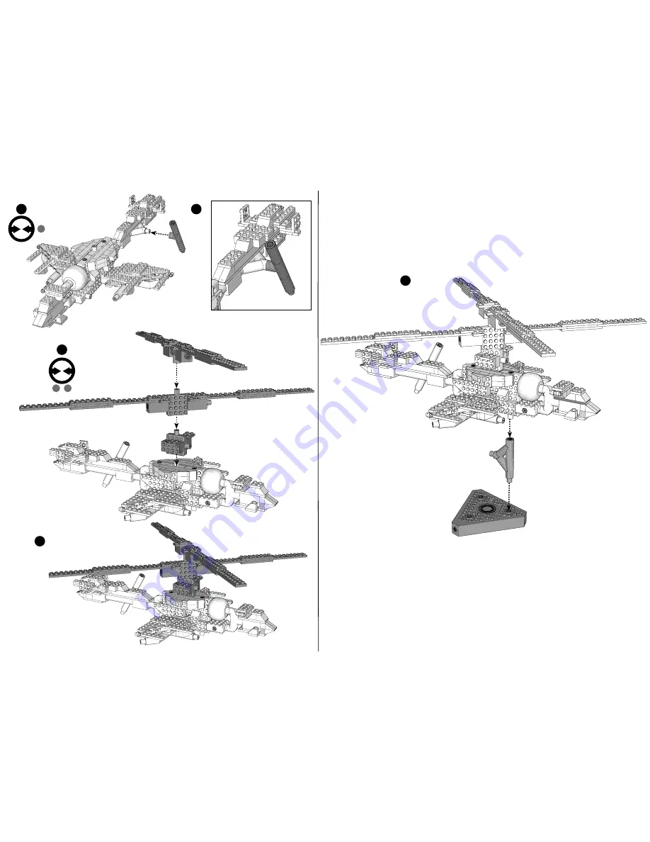 Laser Pegs C1200 HELICOPTER AGES 5+ Assembly Instructions Manual Download Page 10