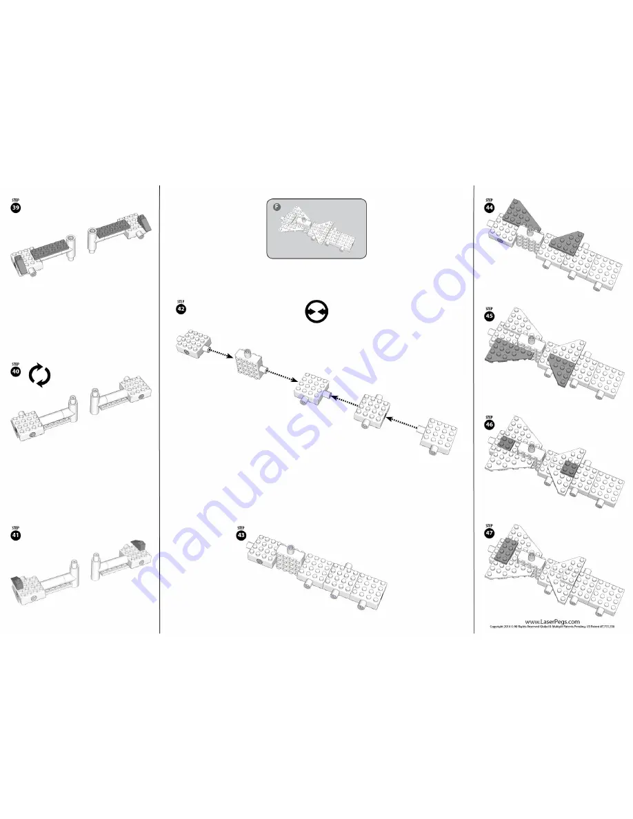 Laser Pegs CI200 Alien Beast Assembly Instructions Manual Download Page 5