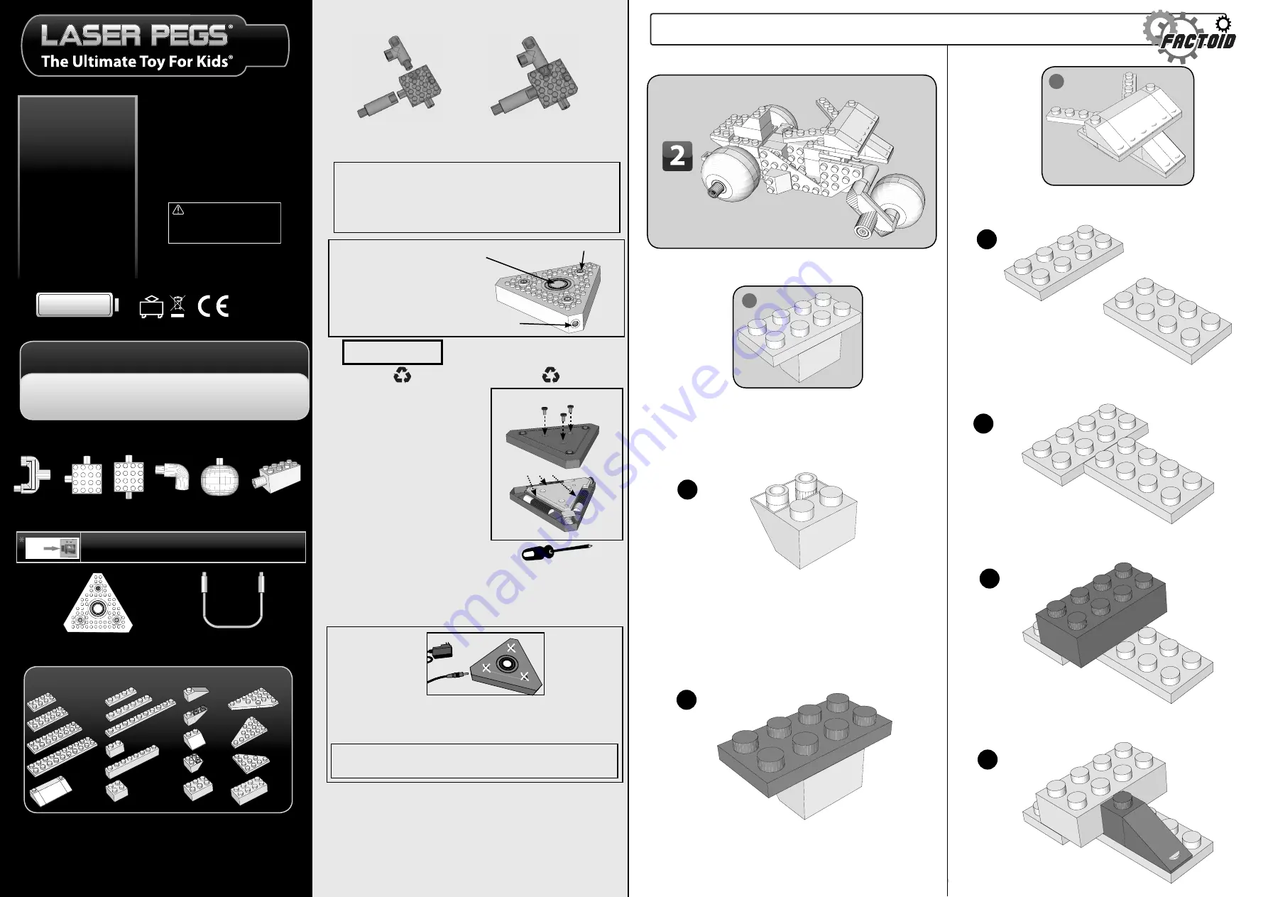 Laser Pegs G9000B Instructions Download Page 1