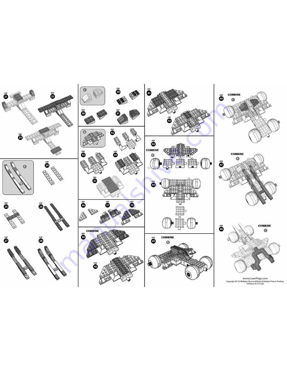 Laser Pegs Indy Car Assembly Instructions And User'S Manual Download Page 2