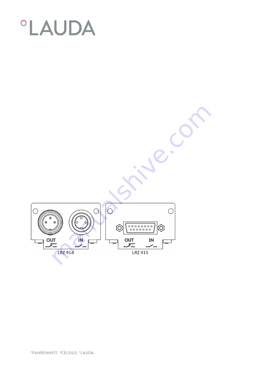 Lauda LRZ 914 Operation Manual Download Page 1