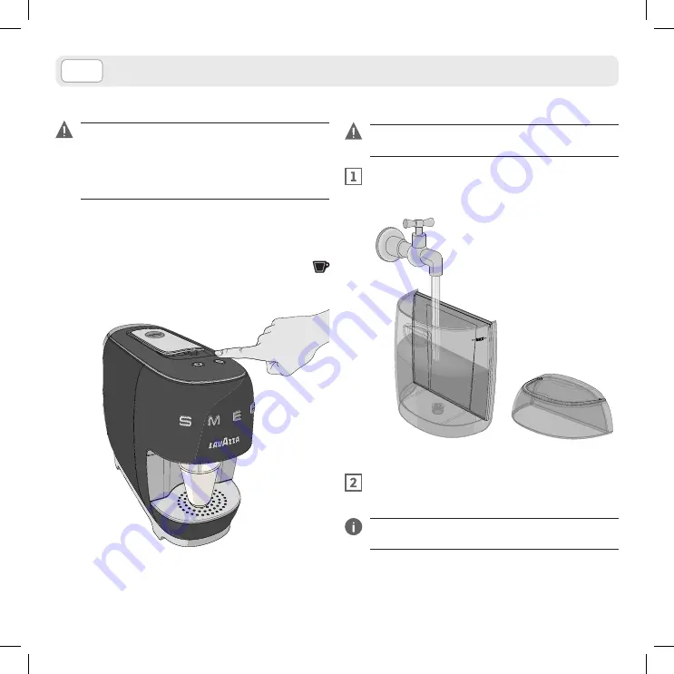 LAVAZZA A MODO MIO SMEG Operating Instructions Manual Download Page 12