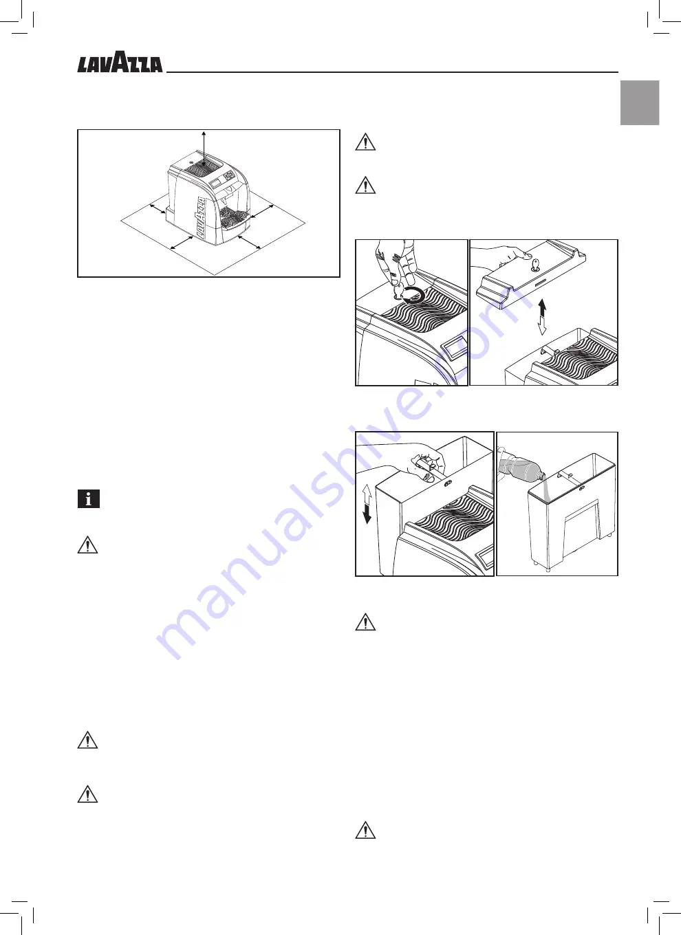 LAVAZZA Blue LB 2000 Instructions For Installation And Use Manual Download Page 11