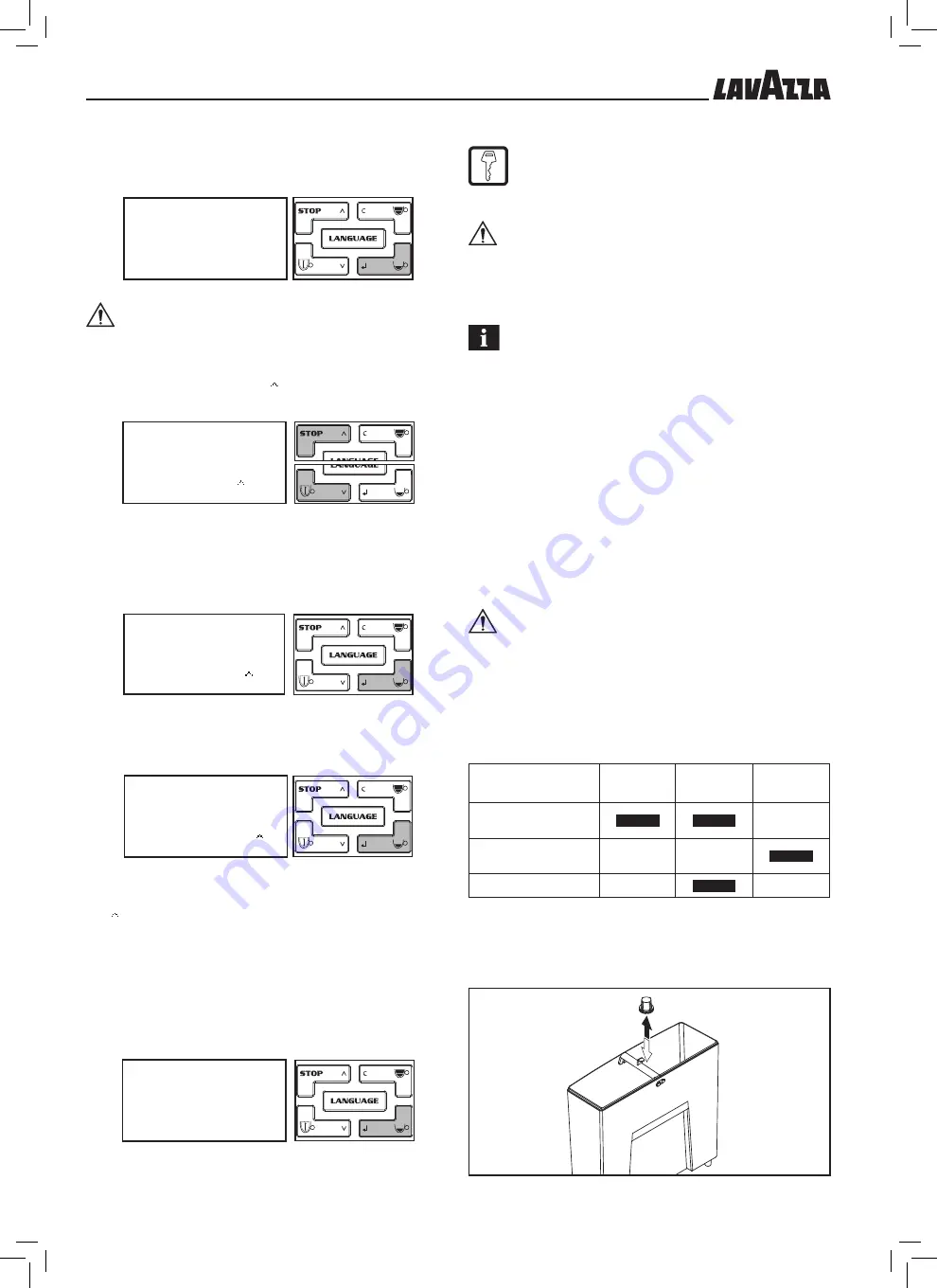 LAVAZZA Blue LB 2000 Instructions For Installation And Use Manual Download Page 28