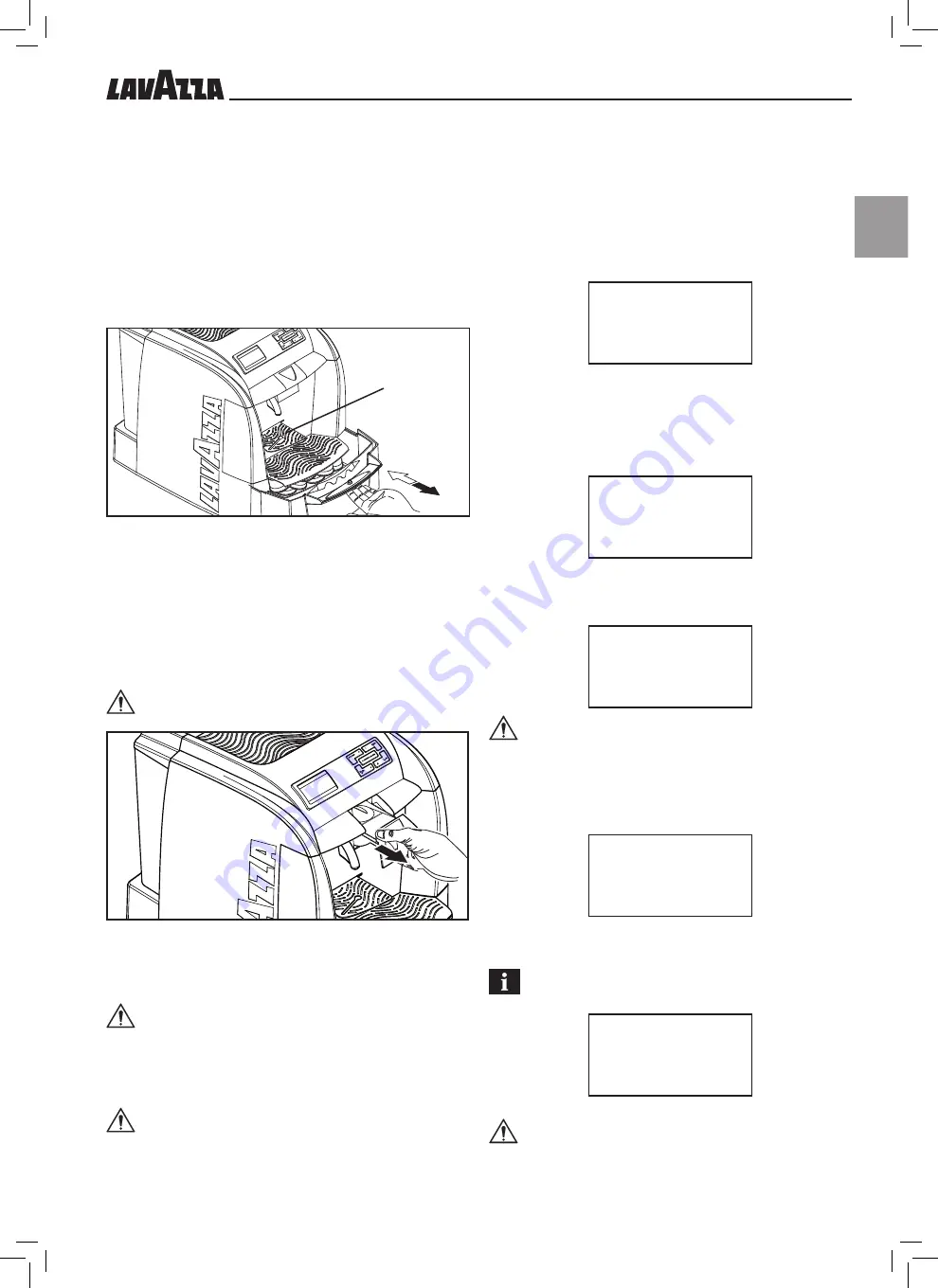 LAVAZZA Blue LB 2000 Instructions For Installation And Use Manual Download Page 29