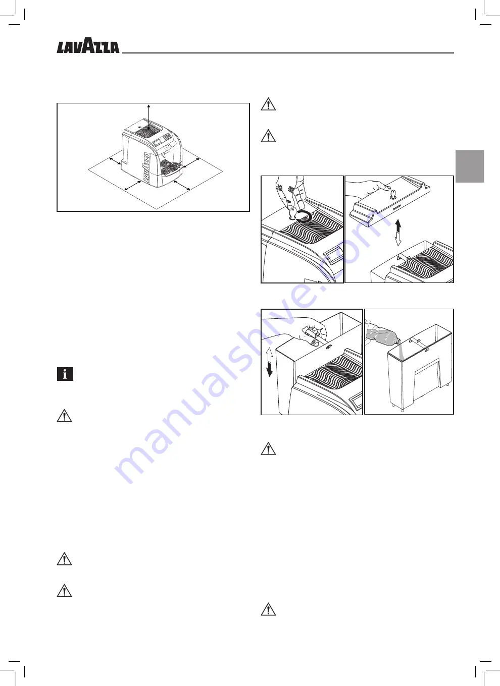 LAVAZZA Blue LB 2000 Instructions For Installation And Use Manual Download Page 39