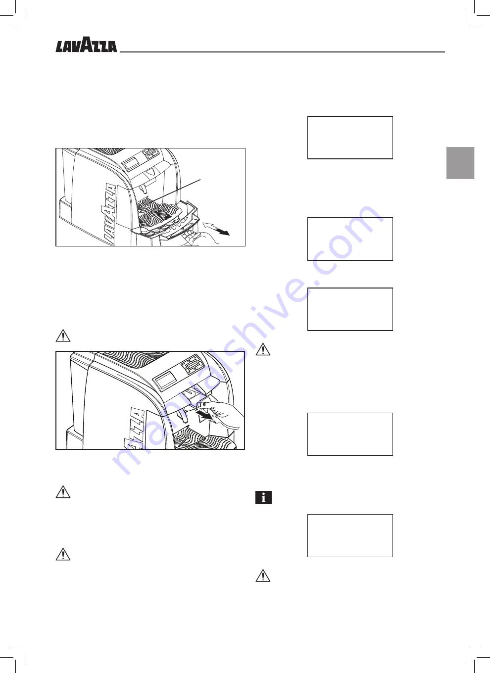 LAVAZZA Blue LB 2000 Instructions For Installation And Use Manual Download Page 43