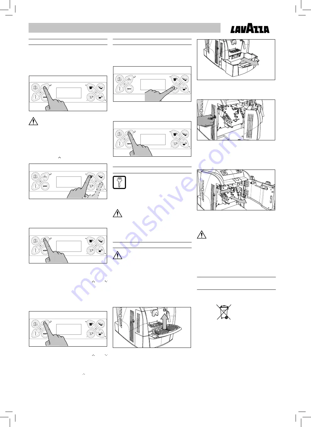 LAVAZZA LB2300 SINGLE CUP Operating Instructions Manual Download Page 56