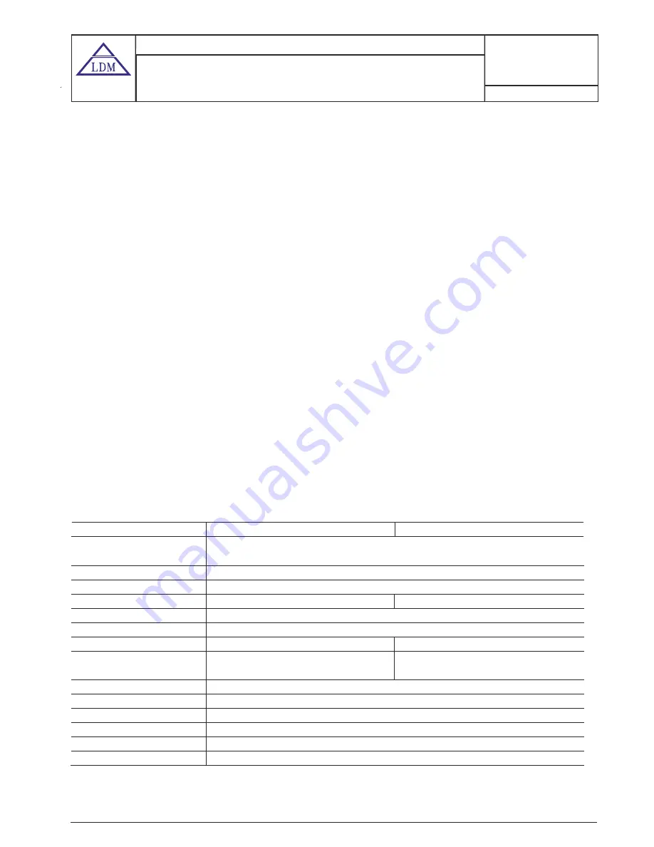 LDM RV 102 Instruction For Installation And Maintenance Download Page 1