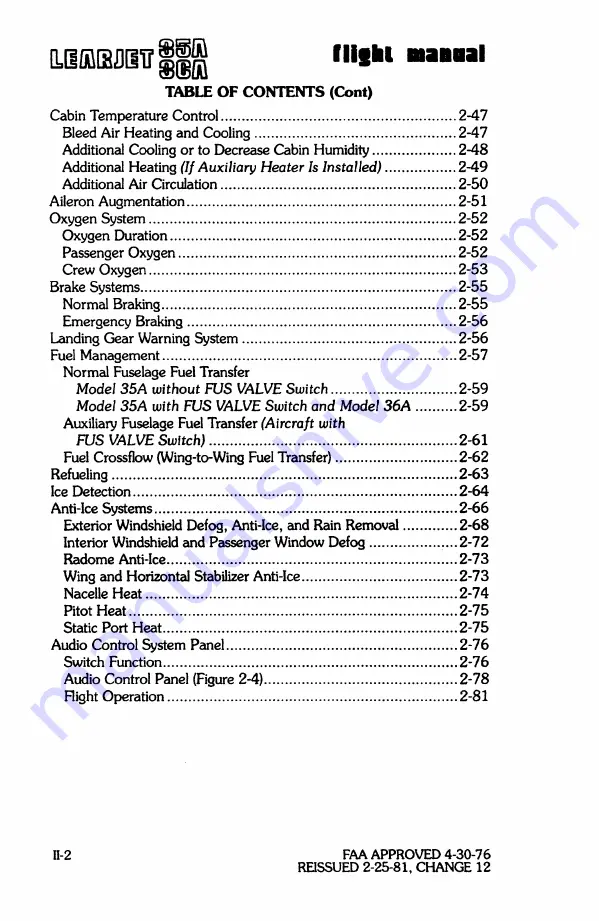 Learjet 35A Скачать руководство пользователя страница 55