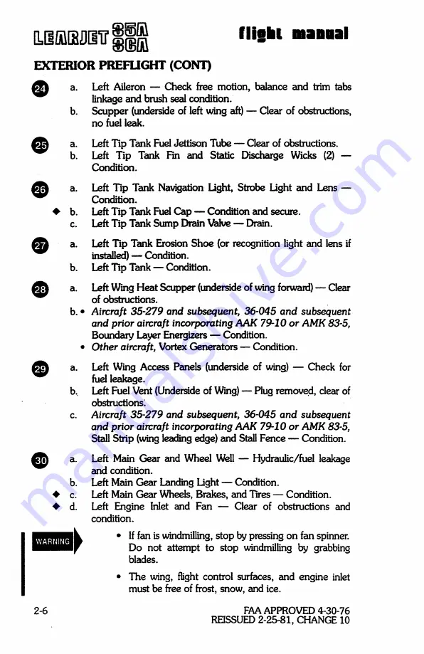 Learjet 35A Flight Manual Download Page 63