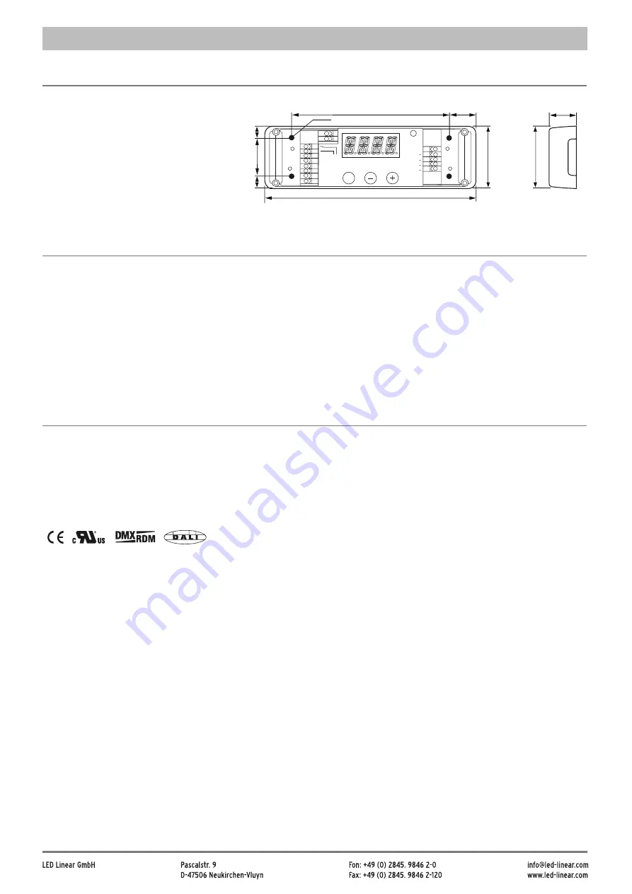 LED Linear VarioControl LINEARdrive 180D Скачать руководство пользователя страница 2