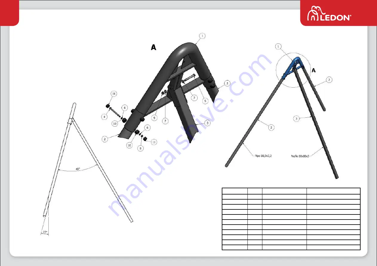 Ledon Aspen Assembly Instructions Manual Download Page 5