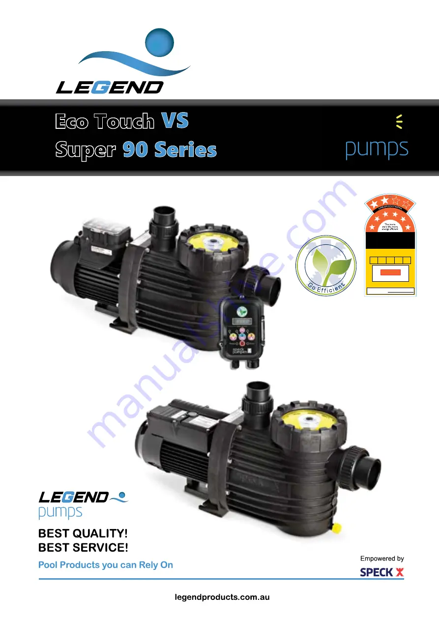 Legend 90/230 LED Installation And Operation Manual Download Page 1