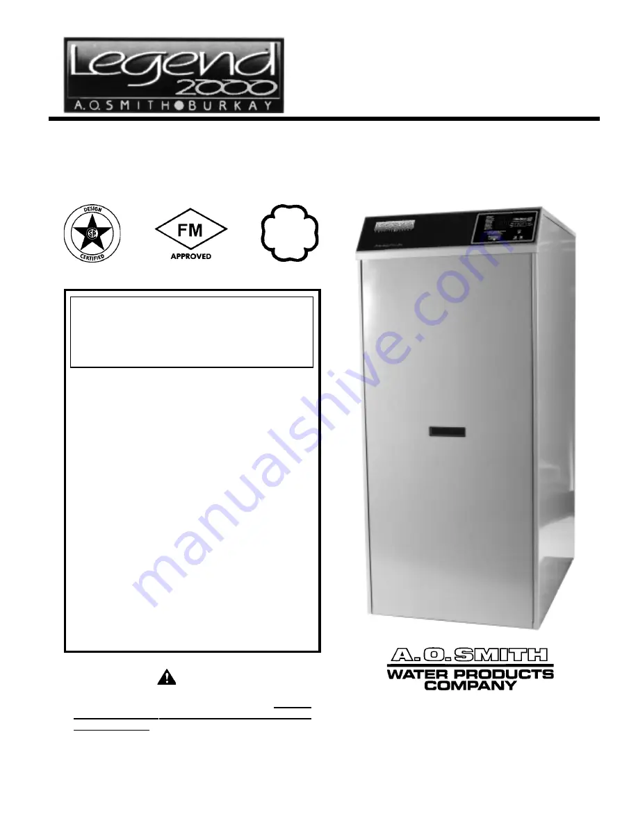 Legend LB 1000 Installation Operation & Maintenance Download Page 1