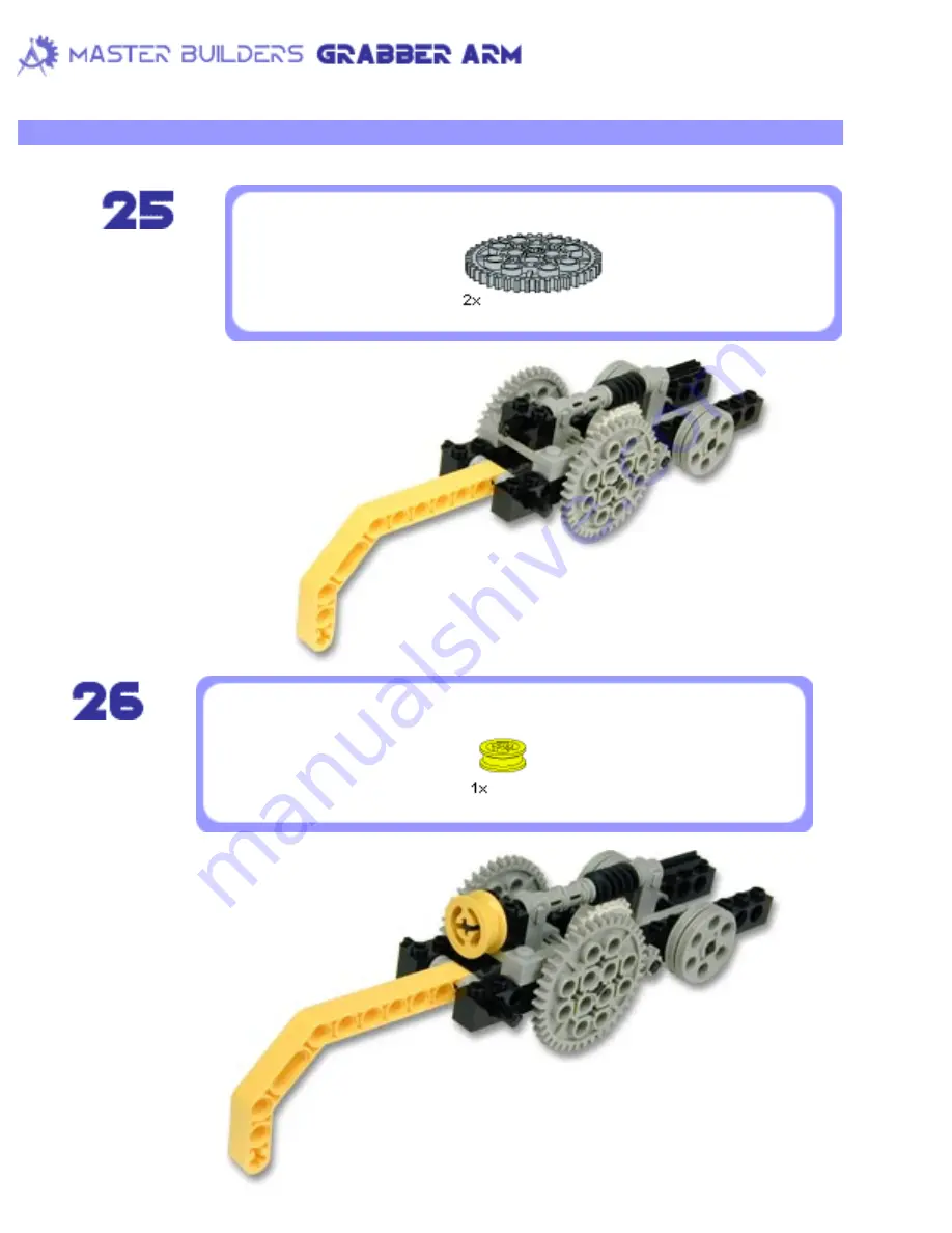 LEGO MASTER BUILDERS GRABBER ARM Building Instructions Download Page 50