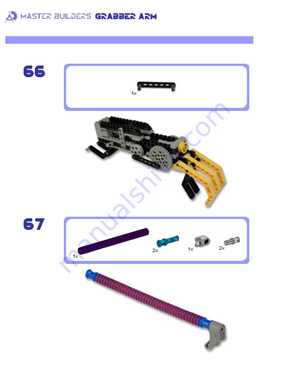 LEGO MASTER BUILDERS GRABBER ARM Скачать руководство пользователя страница 70