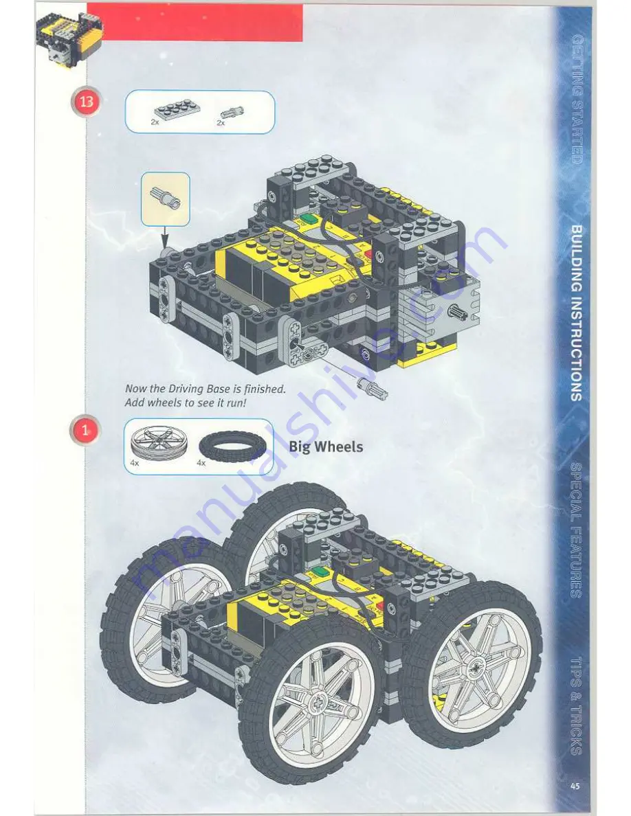 LEGO MindStorms  3804 Instructions For Use Manual Download Page 45