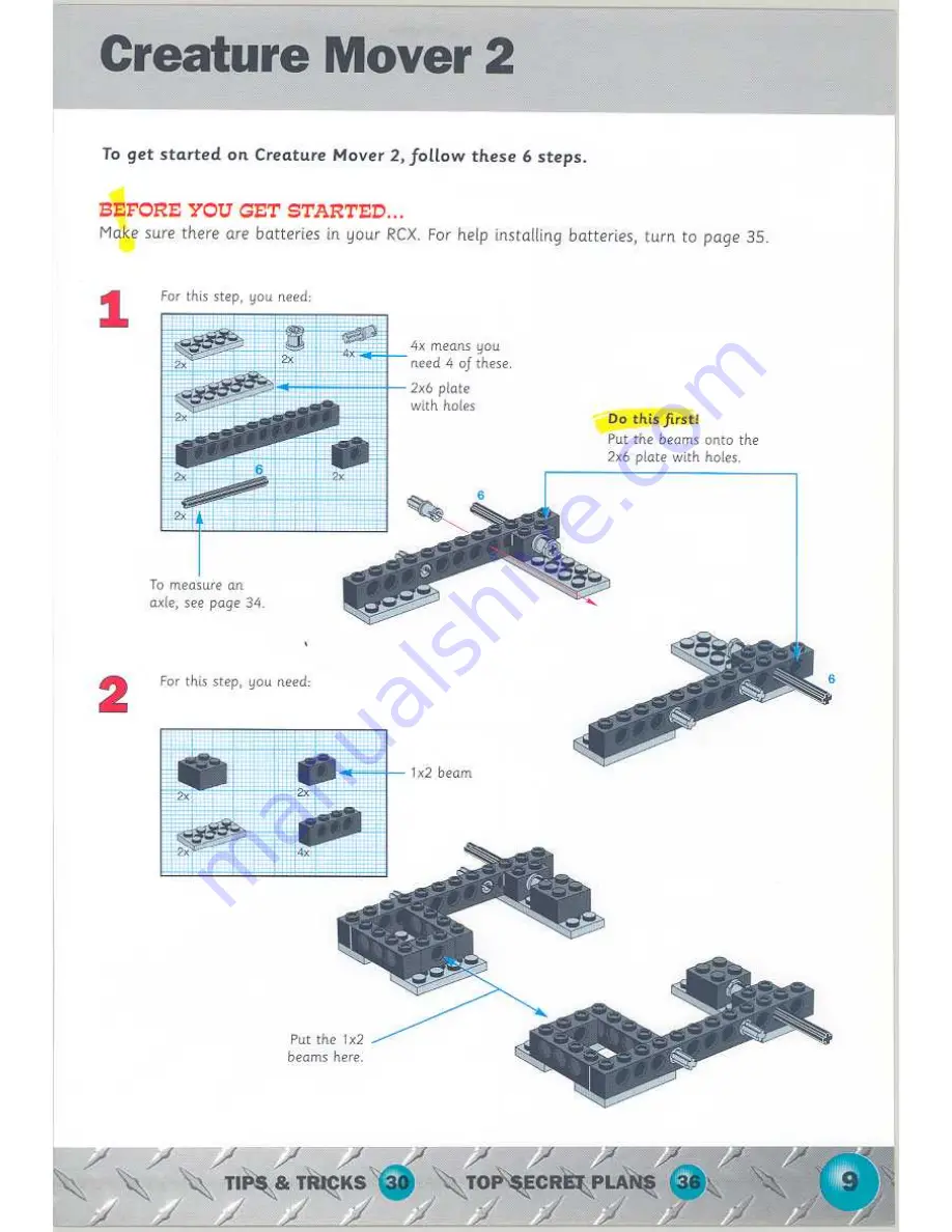 LEGO MindStorms Extreme 9732 Assembly Instructions Manual Download Page 14