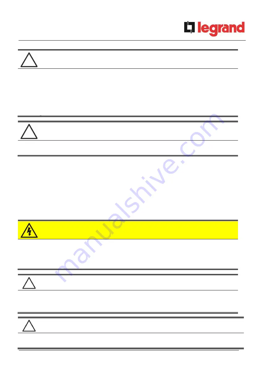 LEGRAND 311087 Operating Manual Download Page 58