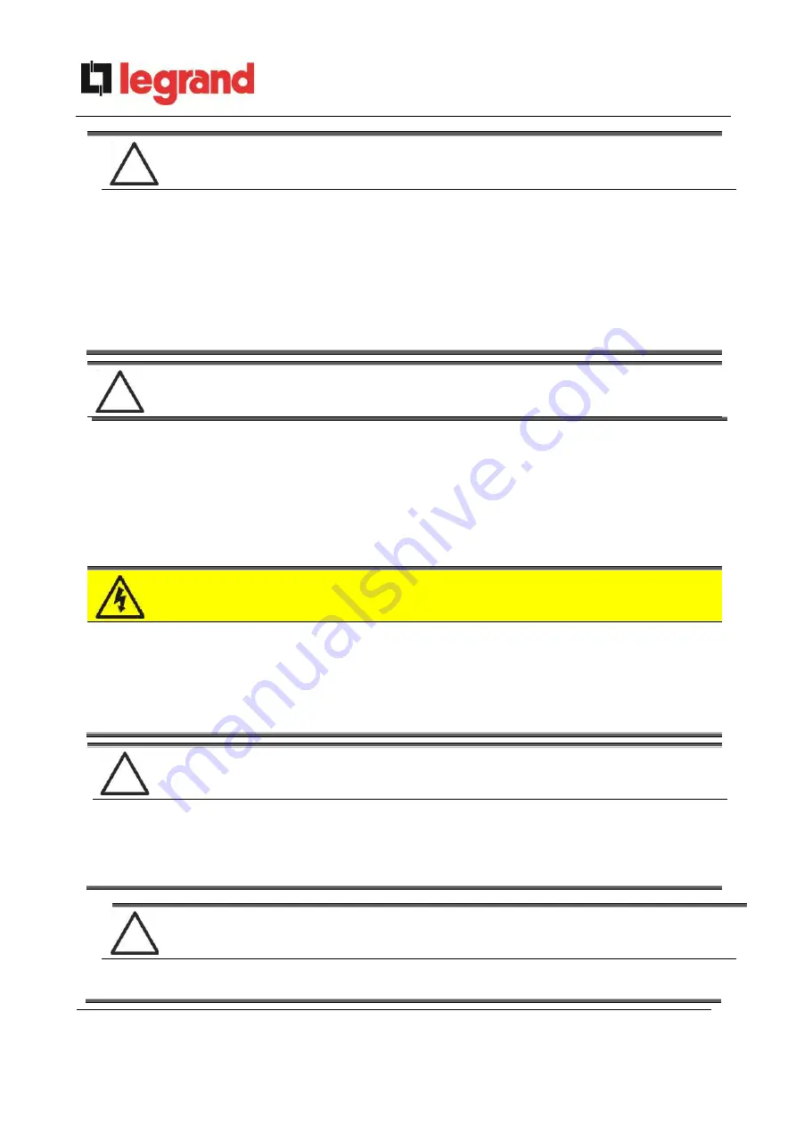 LEGRAND 311087 Operating Manual Download Page 123