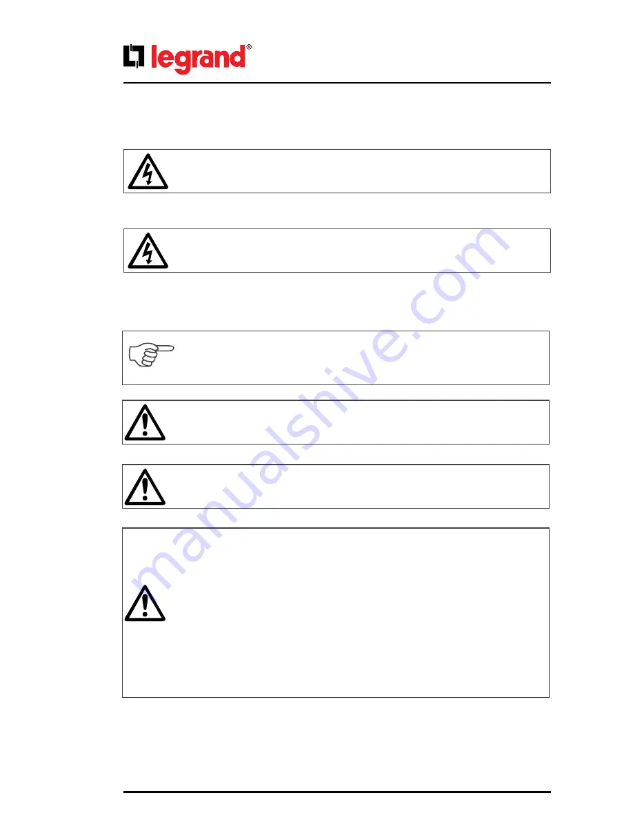 LEGRAND KEOR S 10KVA 1 Operating & Installation Manual Download Page 22