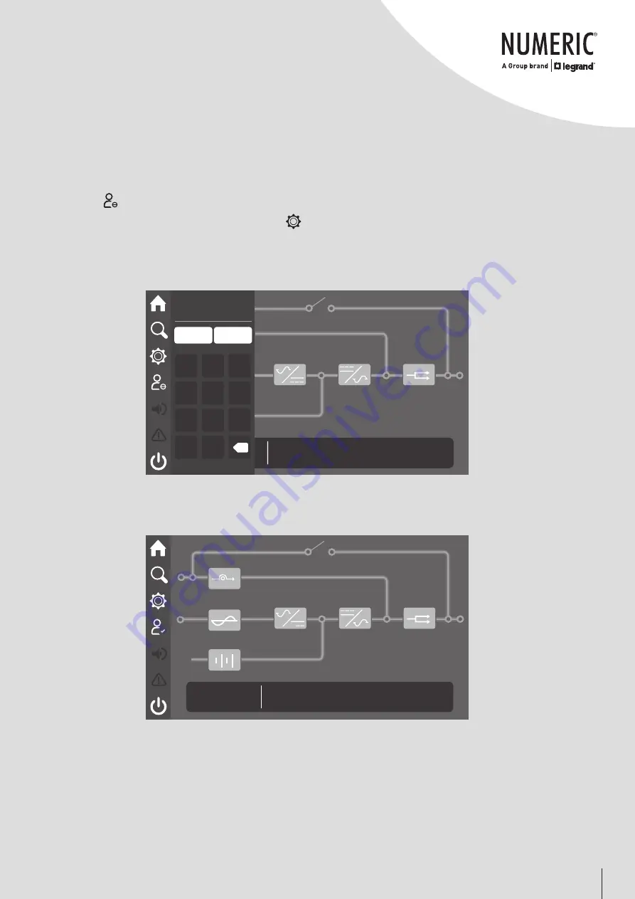 LEGRAND NUMERIC HP i 33 40 kVA Series Скачать руководство пользователя страница 61