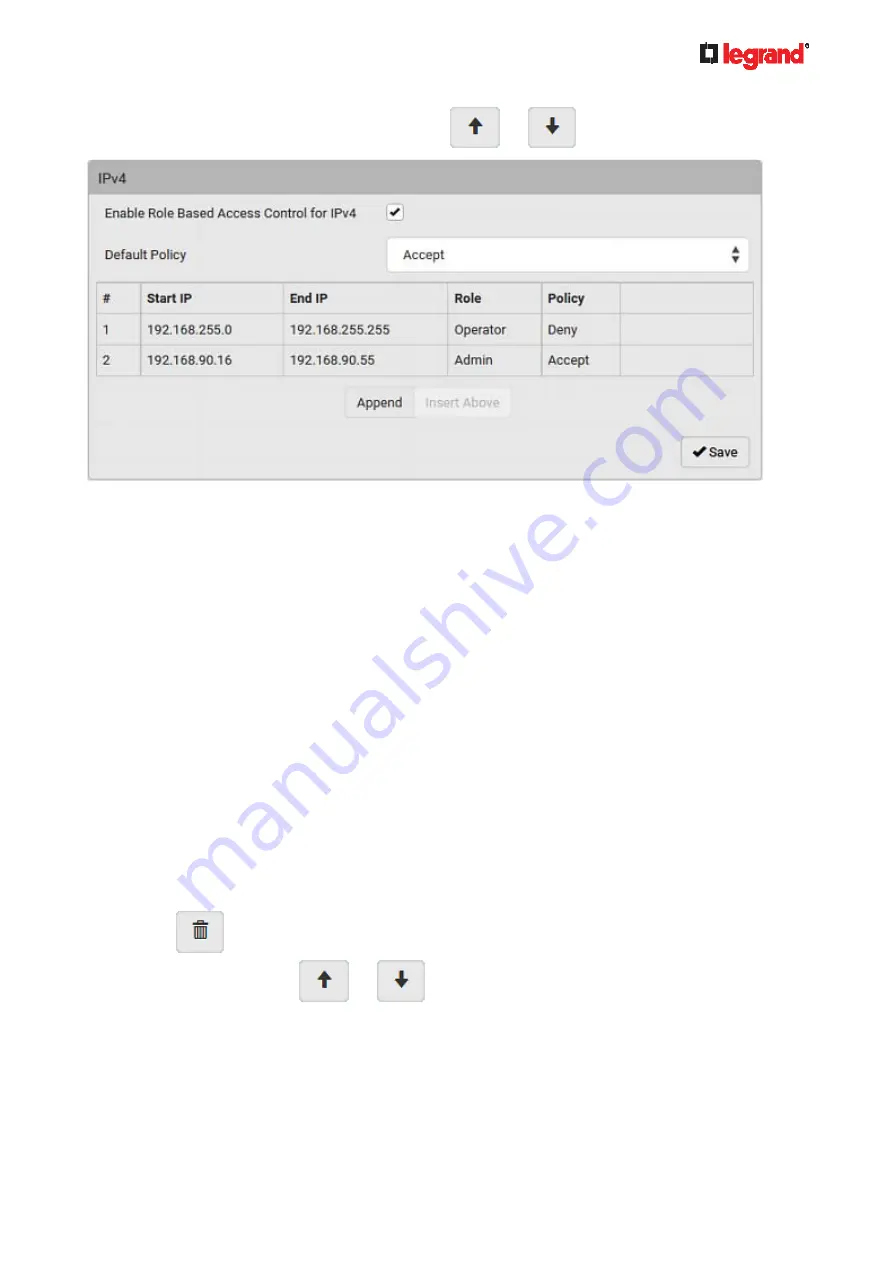 LEGRAND PDU User Manual Download Page 169