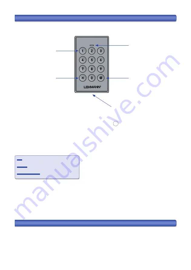 LEHMANN M610 Operating Instructions Manual Download Page 10