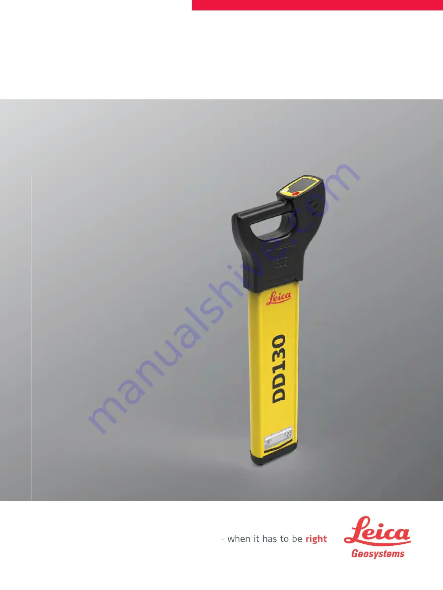 Leica Geosystems DD120 Series Скачать руководство пользователя страница 1