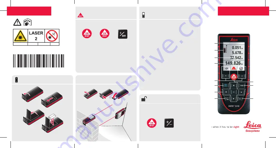 Leica Geosystems Disto D410 Скачать руководство пользователя страница 1