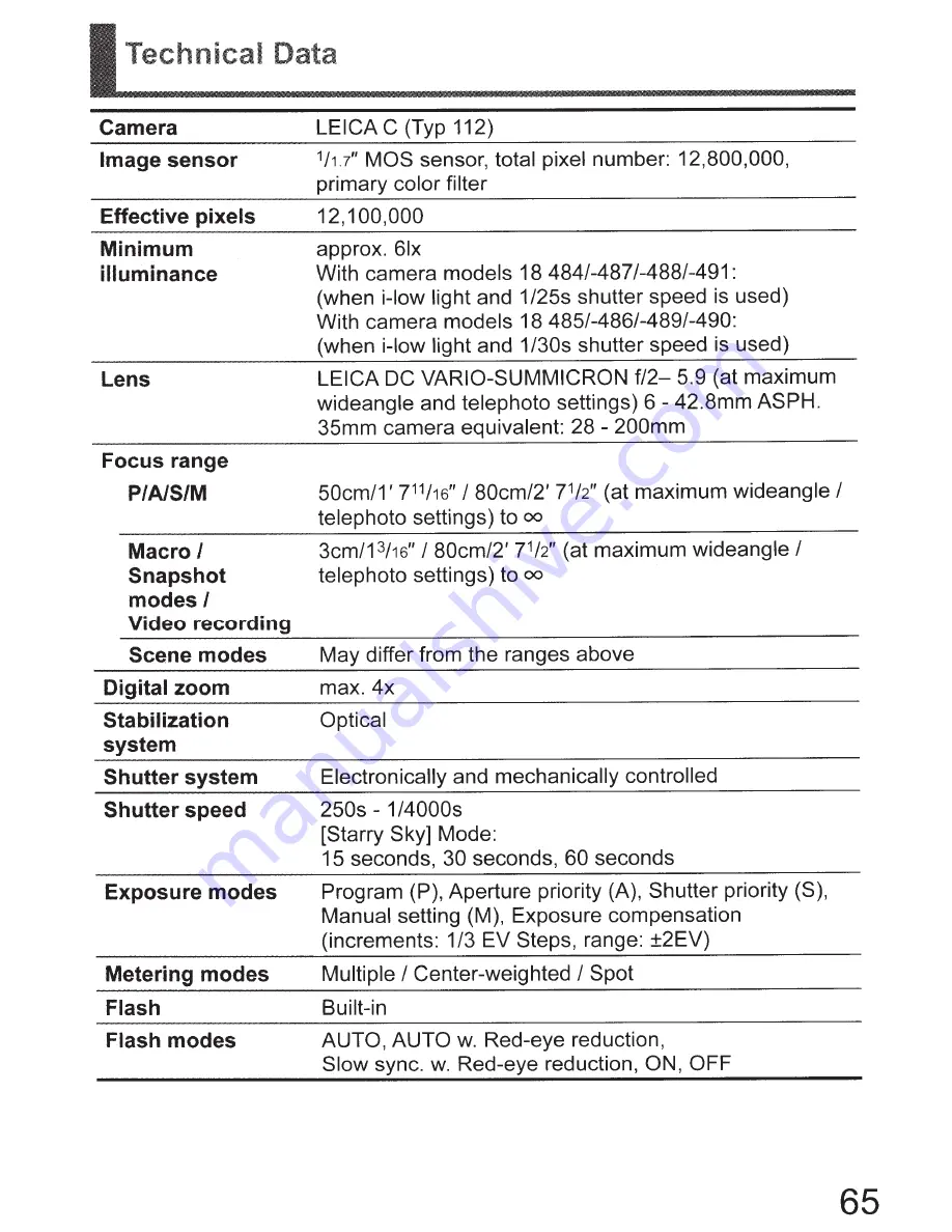 Leica C Instructions For Use Manual Download Page 30