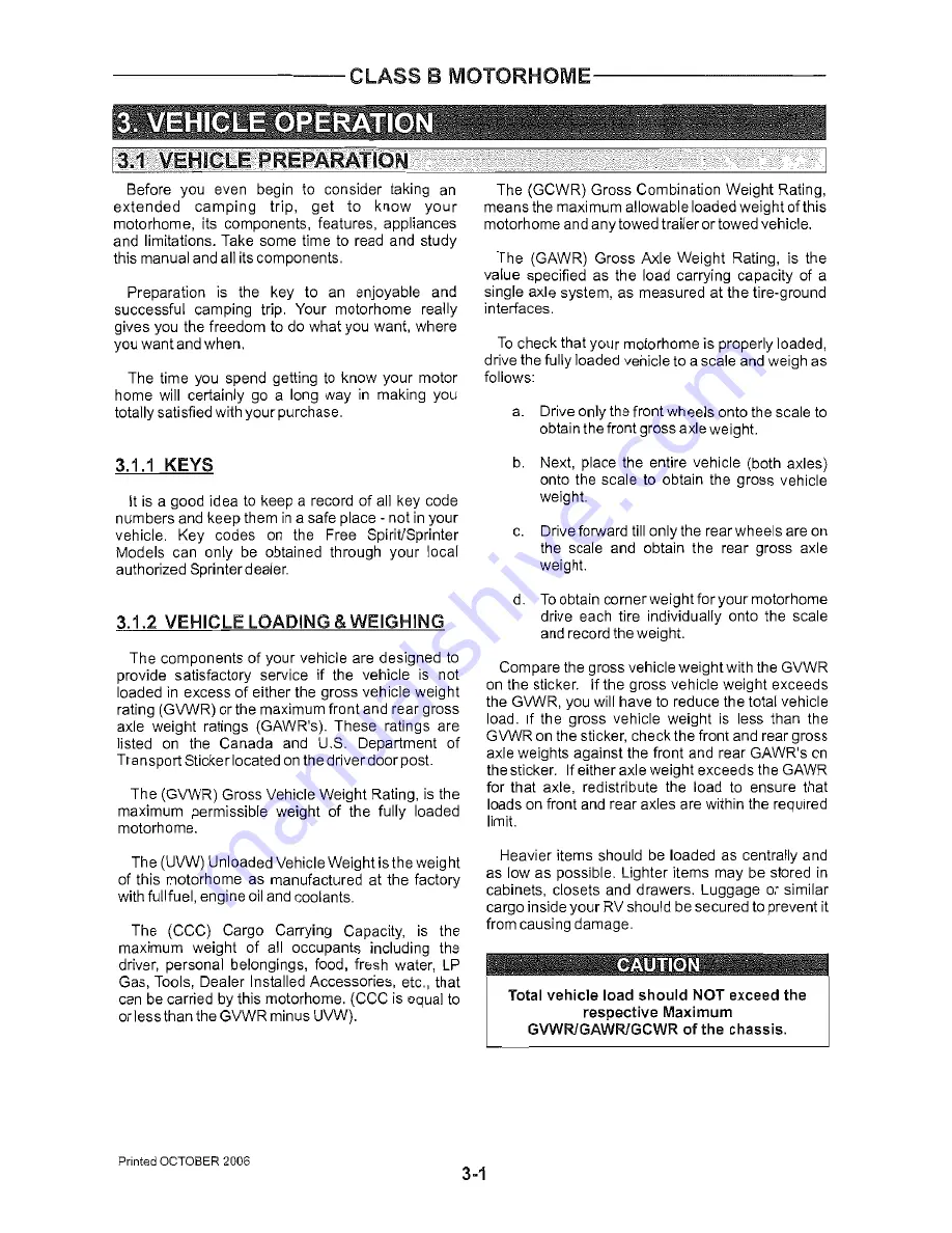 Leisure Travel Vans Freedom II Serenity Owner'S Manual Download Page 16