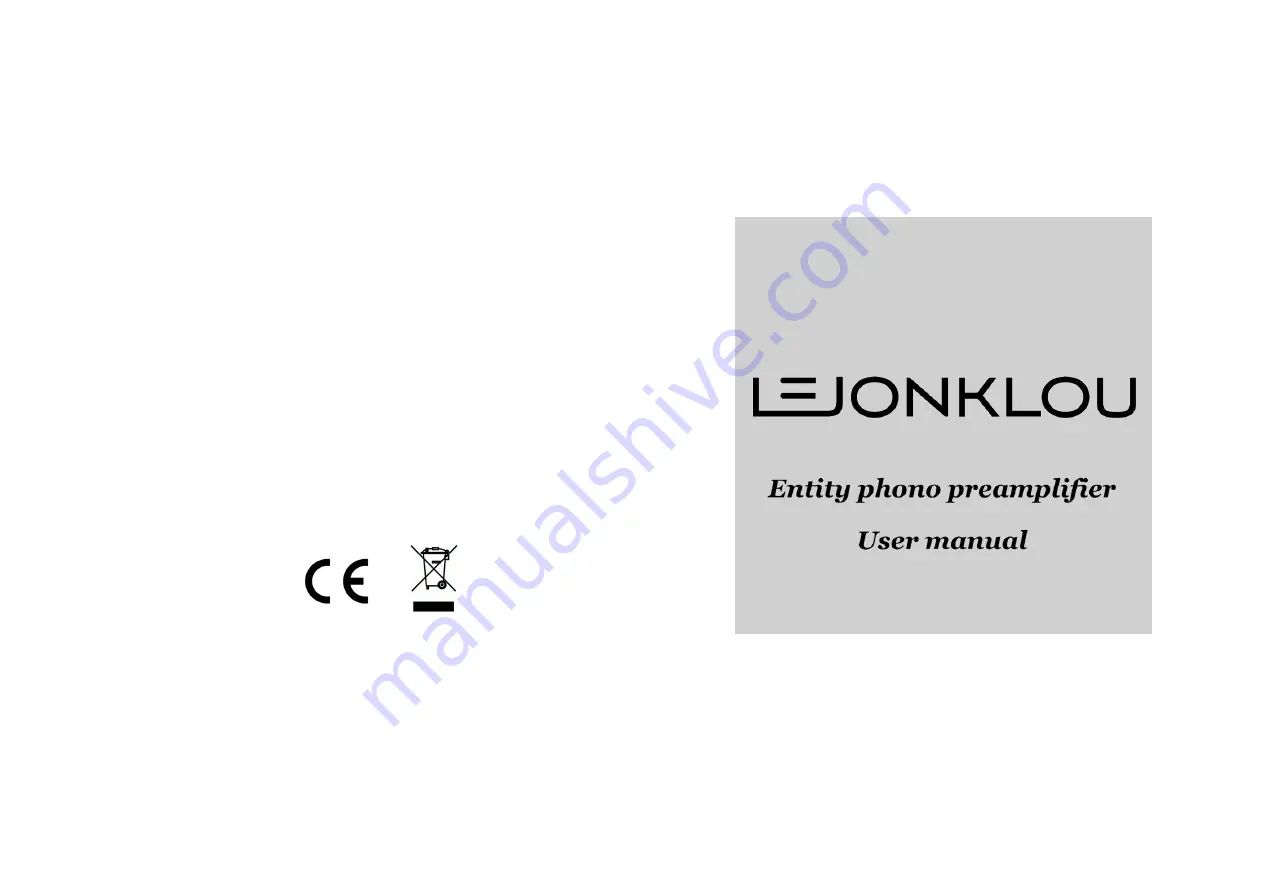 Lejonklou Entity User Manual Download Page 1