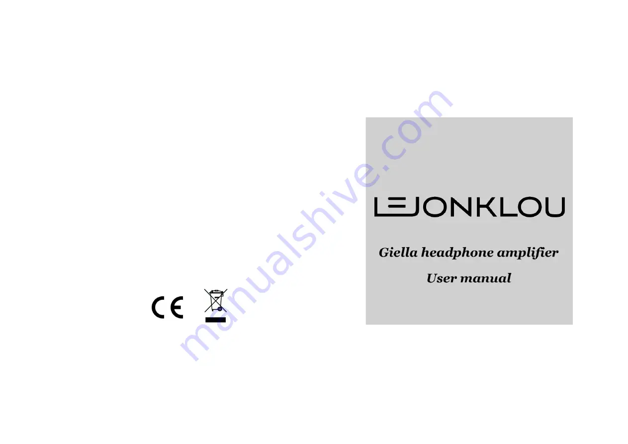 Lejonklou GIELLA User Manual Download Page 1