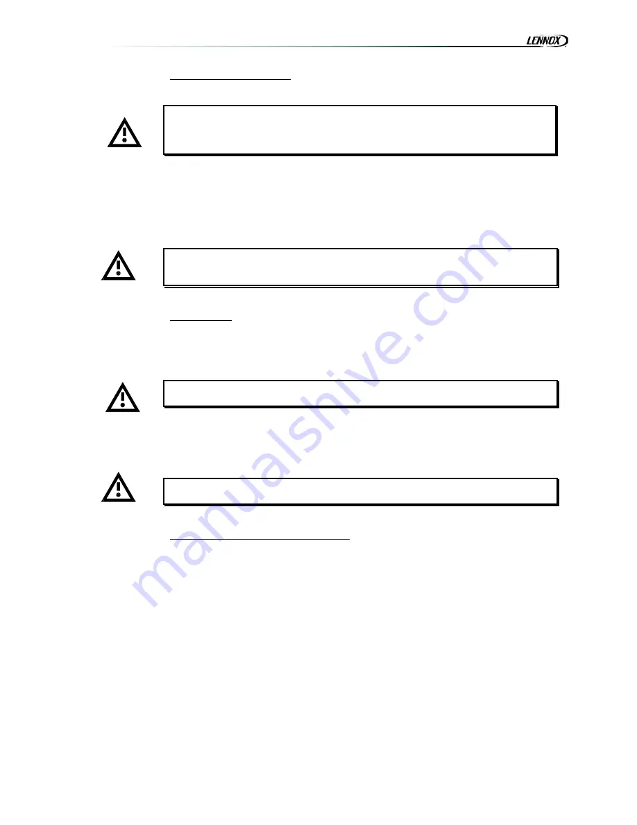 Lennox @DNOVA THS Installation, Operating And Maintenance Manual Download Page 22