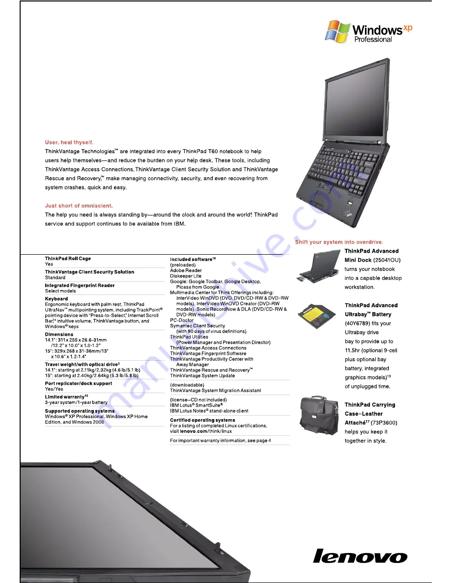 Lenovo 1953D9U Brochure Download Page 3