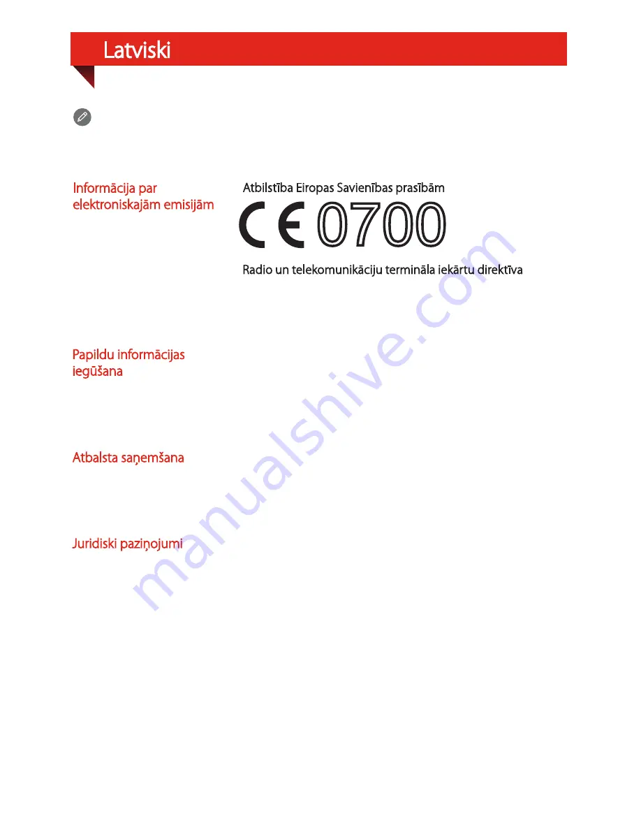 Lenovo TAB S8-50 Safety, Warranty & Quick Start Manual Download Page 140