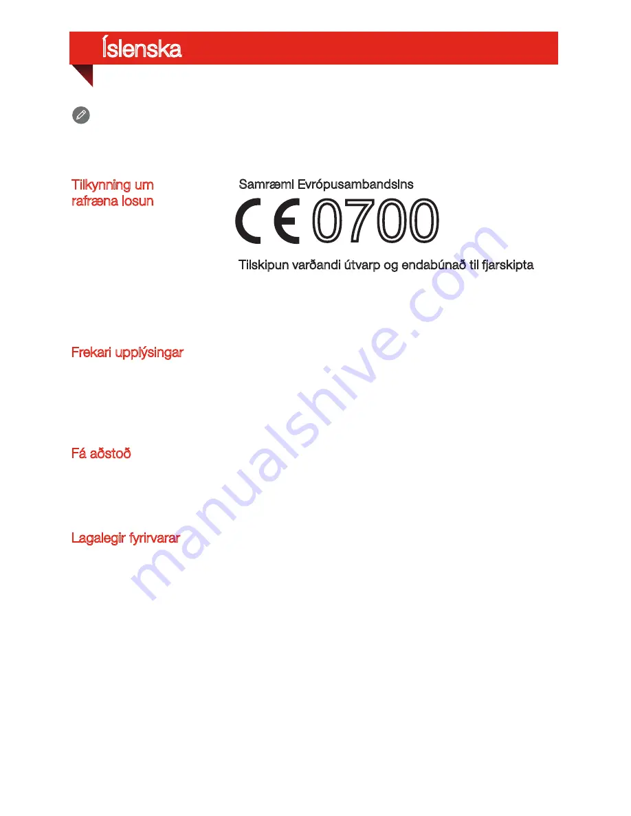 Lenovo TAB S8-50 Safety, Warranty & Quick Start Manual Download Page 162