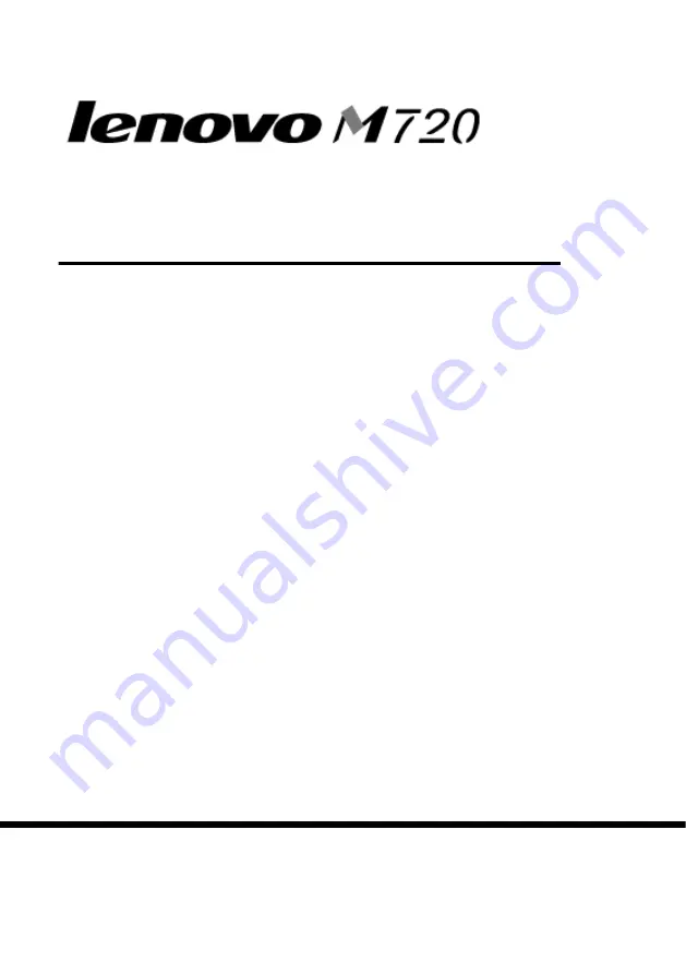 Lenovo ThinkCentre M720 Manual Download Page 1